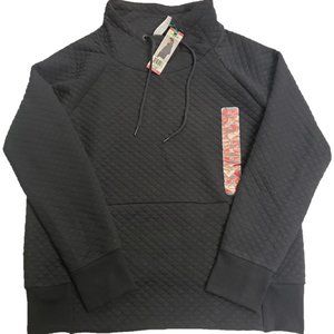 Green Tea Women Quilt Pullover Sweatshirt Top M